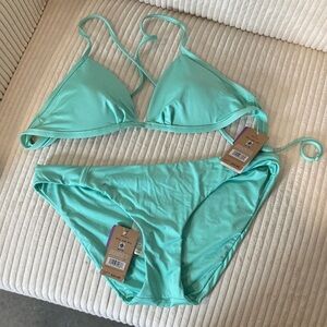 Patagonia Teal Bikini Set (Top - S and Bottoms - M)